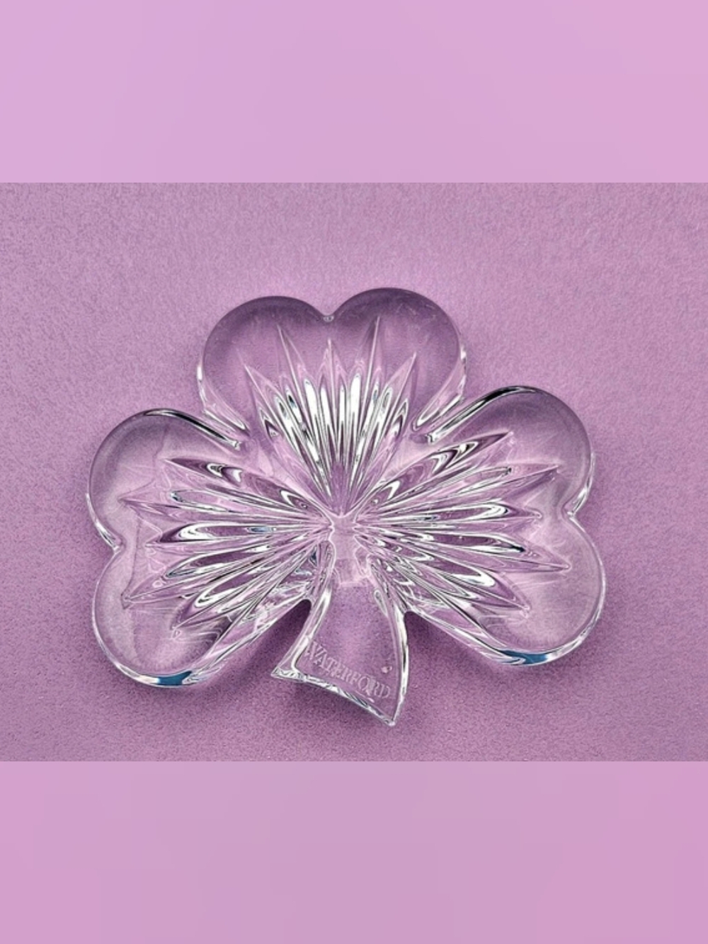 Waterford Crystal Shamrock Paperweight